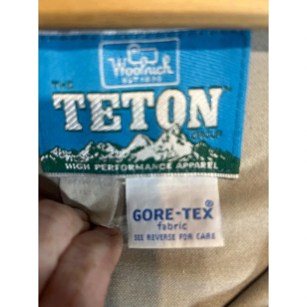 Vintage Woolrich Teton Gore-Tex Anorak Jacket Teal 1980s Mens Large Pullover